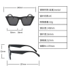 Metal hinge cross-border trendy brand angular sunglasses 2024 new style sunglasses for women's fashion show UV protection glasses Specification image